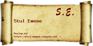 Stul Emese névjegykártya